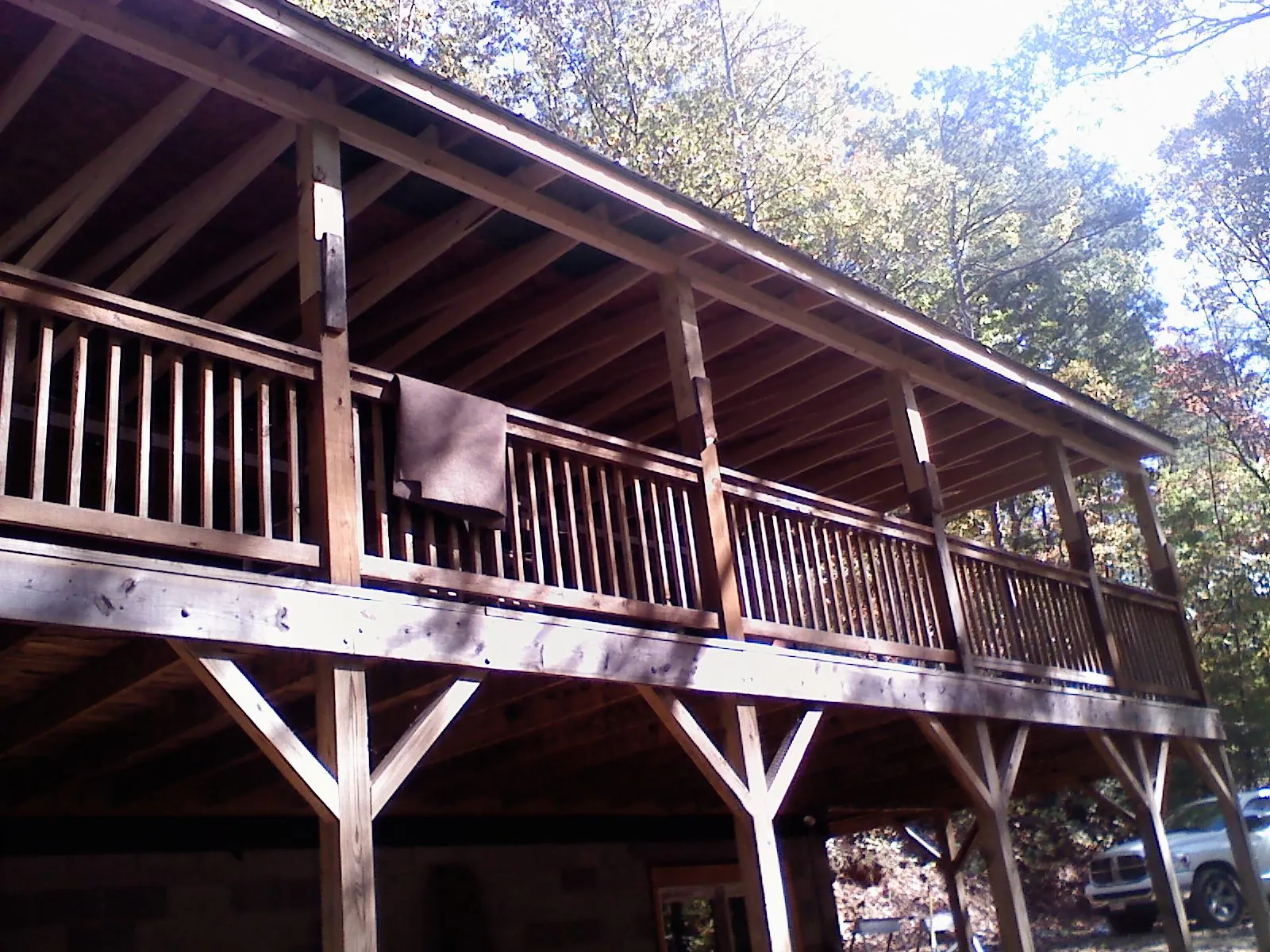 Timber framing under a new elevated porch and deck — Roof Leak Repair in Dunnellon by Roofing Brothers